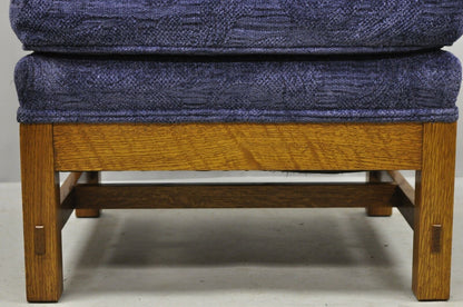 Stickley Mission Oak Arts & Crafts Upholstered Cushion Stool Ottoman Footstool