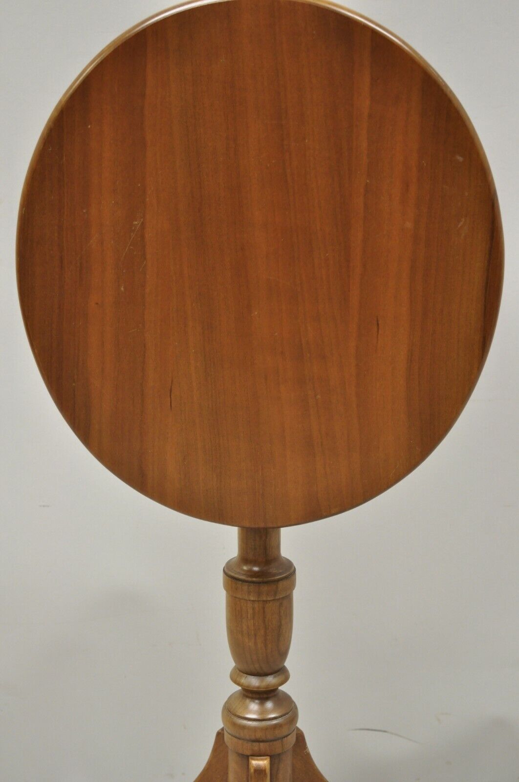 Solid Cherry Wood Tilt Top Tea Table Sheraton Federal Style by Norm Baylis