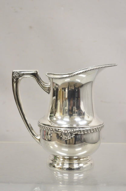 Vintage WS Silver on Copper Silver Plated Victorian Water Pitcher