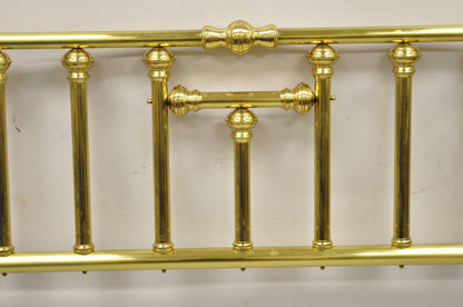 Vtg Charles P. Rogers Brass Cannonball Victorian Style Queen Size Bed Headboard