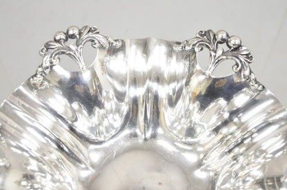 Vintage Victorian Silver Plated Handkerchief Candy Dish Fruit Bowl Berry Design