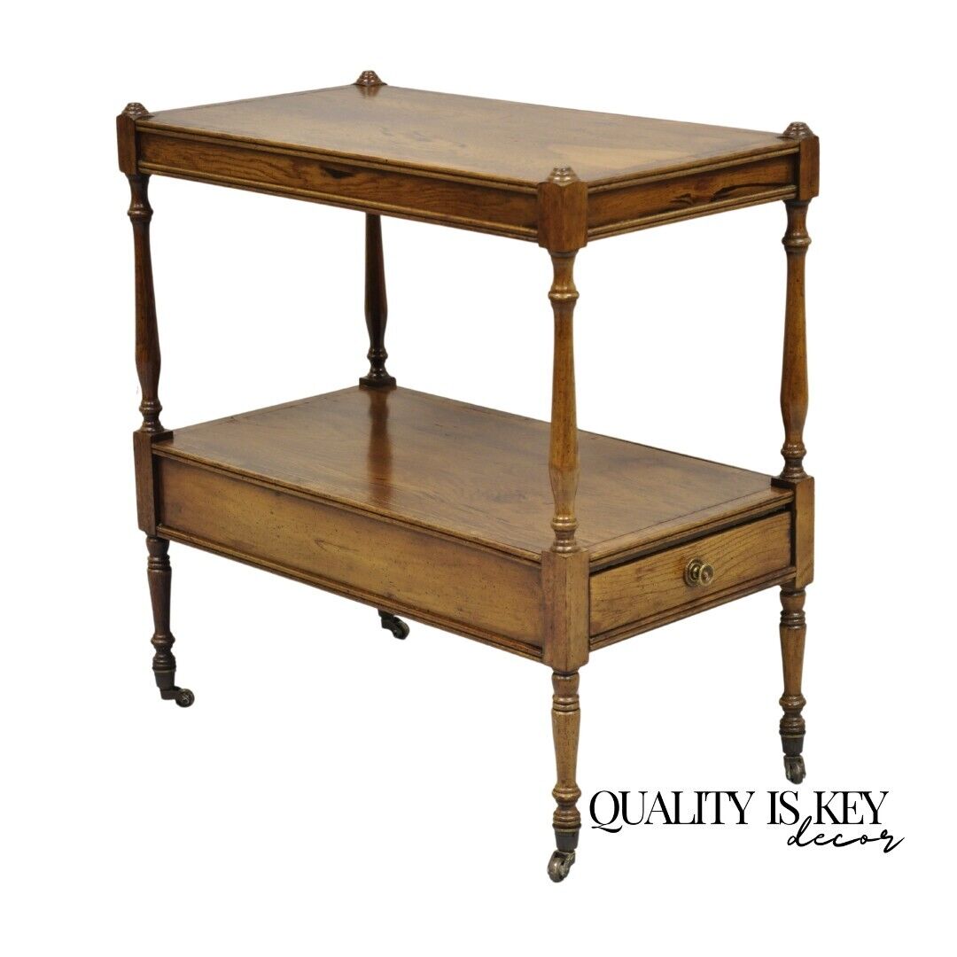 Vintage Hickory Chair Co English Regency Style Rosewood One Drawer Side Table