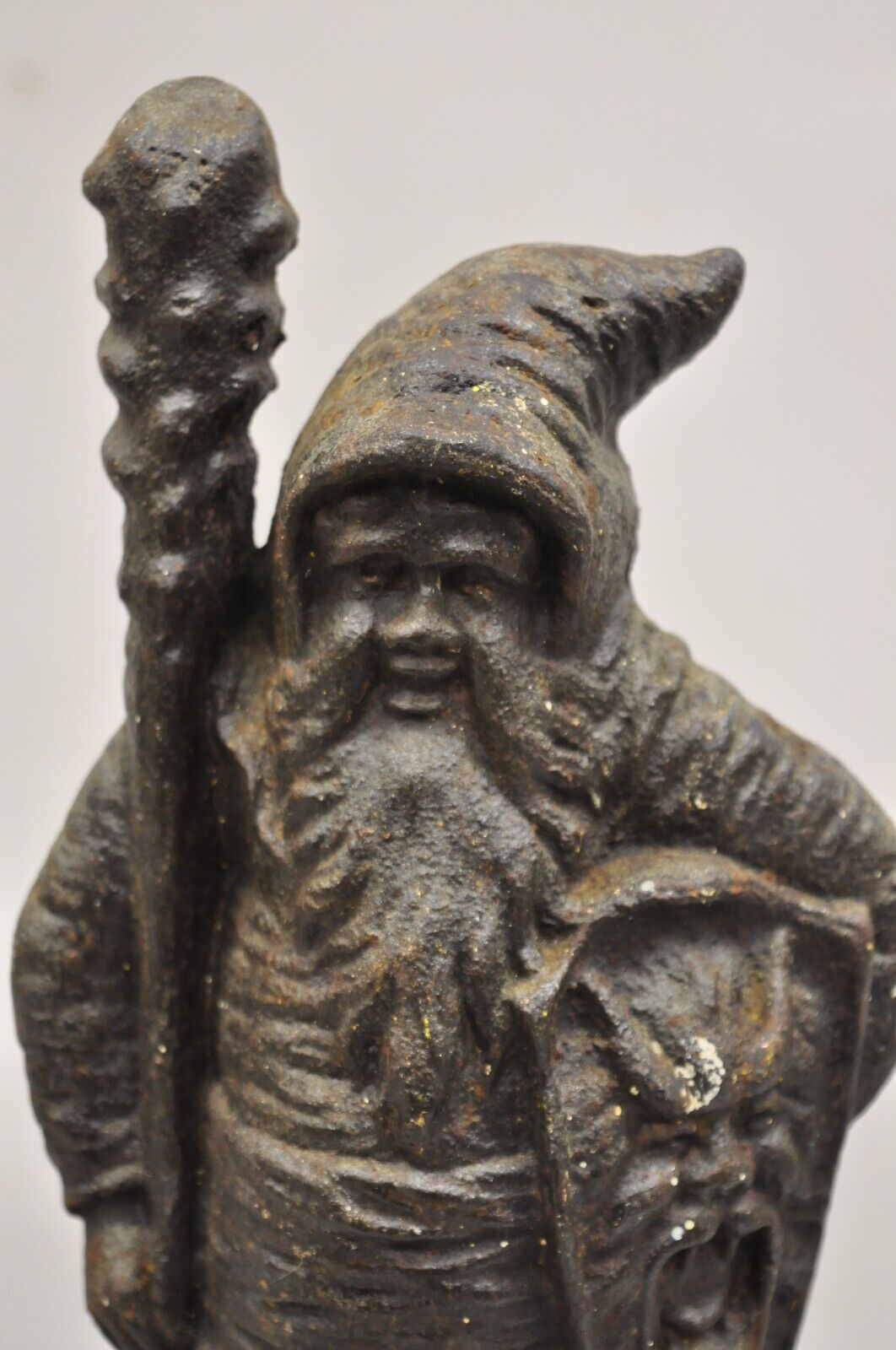 Antique Bradley & Hubbard Victorian Cast Iron Figural Warrior Gnome Doorstop