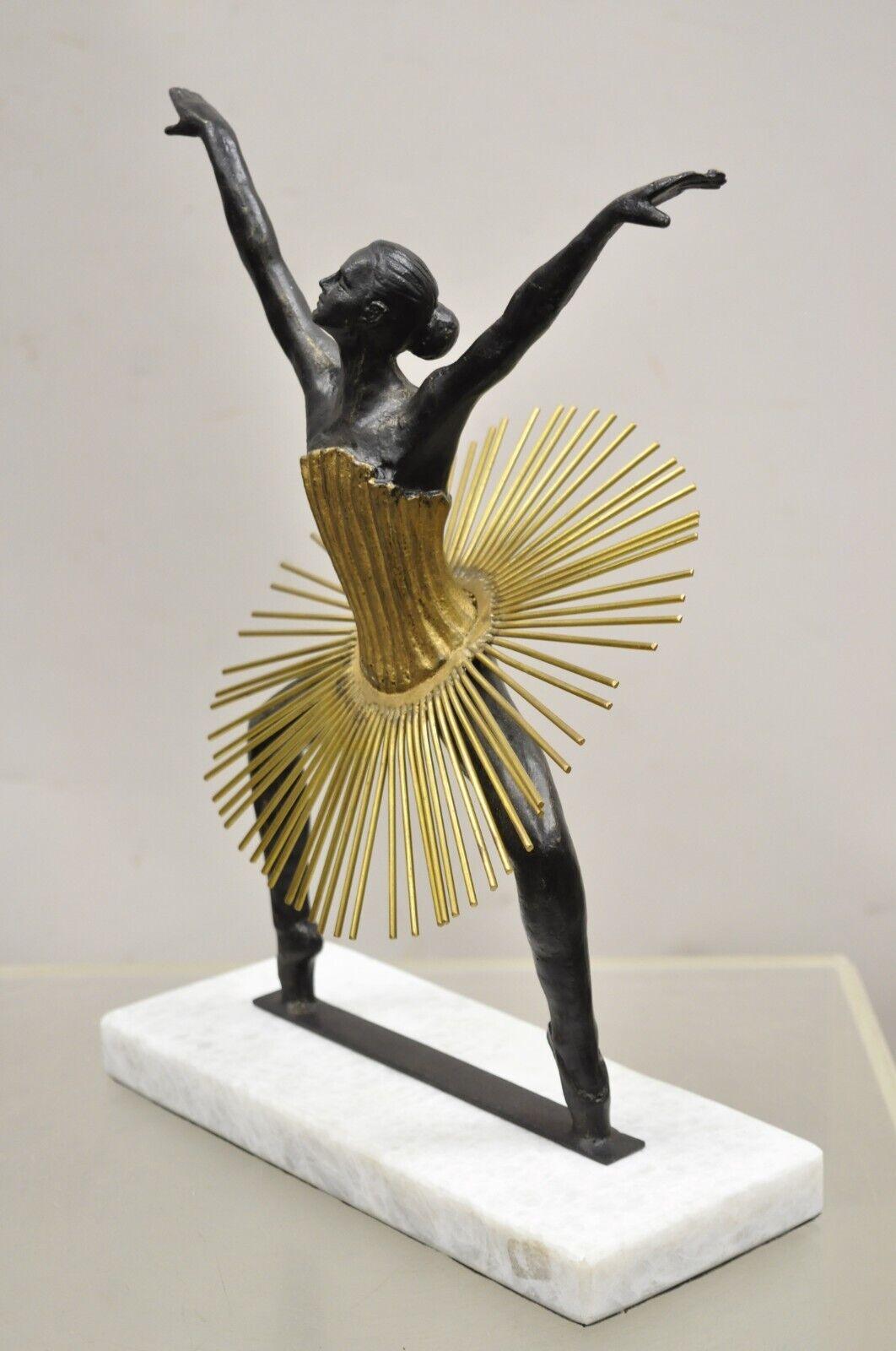 Global Views Bauhaus Grande Plié Bronze Ballerina Dancer Statue Sculpture