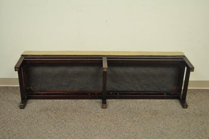 Mid Century Modern Edward Wormley for Dunbar Leather Upholstered Mahogany Bench