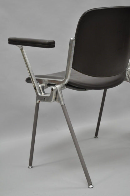 Pair of Giancarlo Piretti for Castelli Arm Chairs Italian Mid Century Modern Vtg