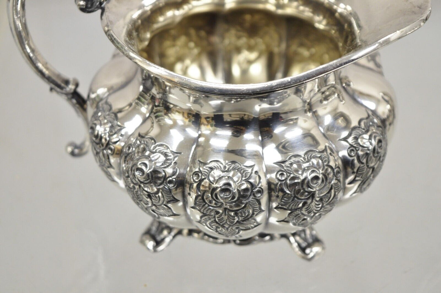 Vintage Victorian 1881 Rogers Canada Silver Plated Sugar Bowl and Creamer Set
