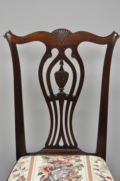 6 Bench Made Carved Mahogany Chippendale Style Ball and Claw Dining Chair Set