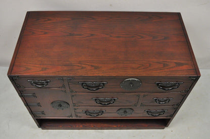 Vintage Baker Oriental Asian Tansu Style Campaign Chest Bar Unit Cabinet