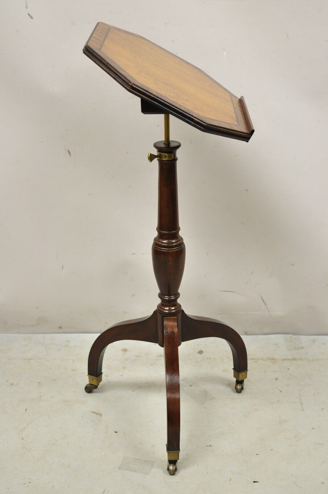 Vintage Knob Creek Mahogany & Satinwood Adjustable Lectern Book Stand