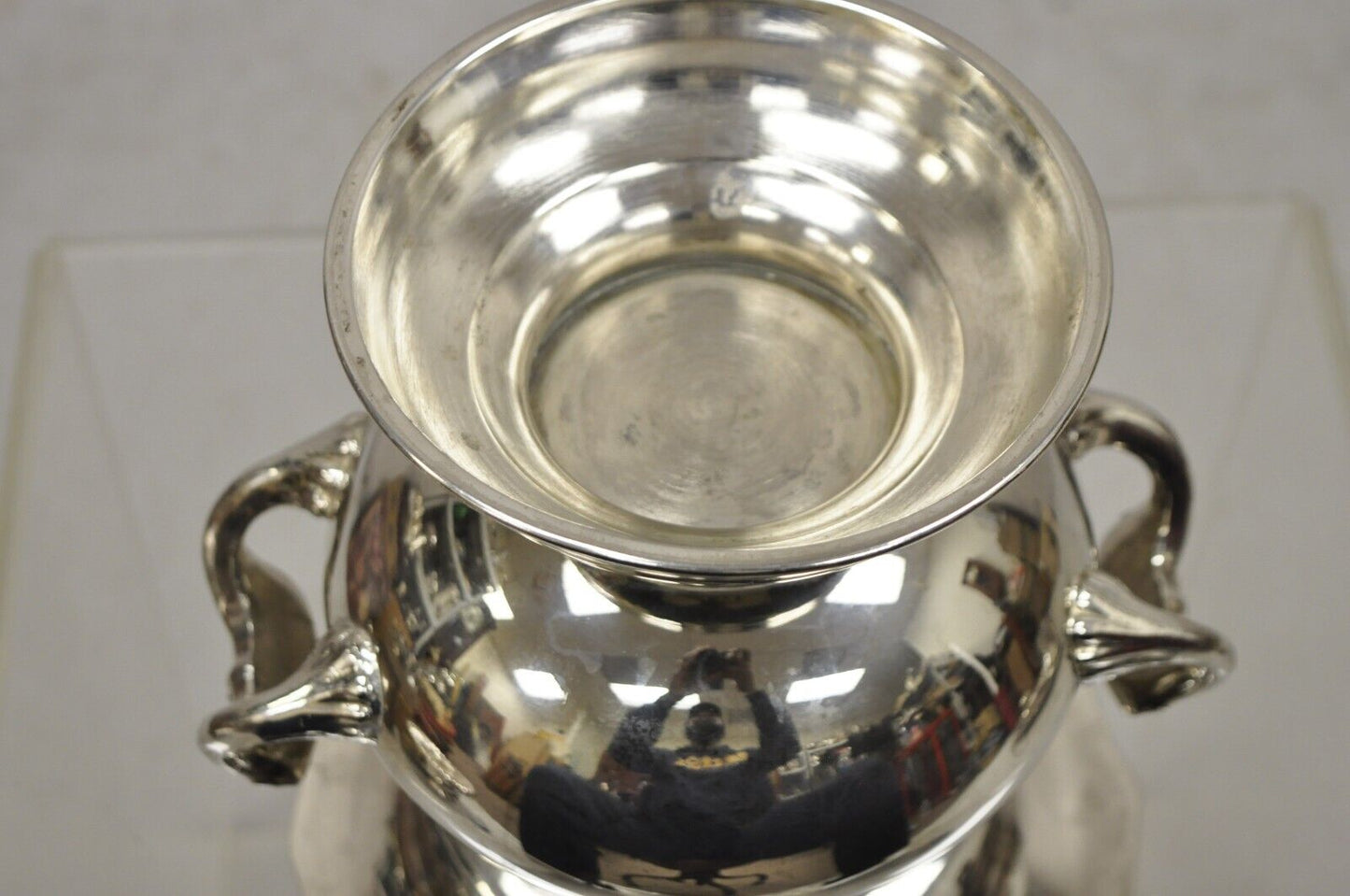 Vintage Victorian Style Silver Plated Trophy Cup Champagne Chiller Ice Bucket