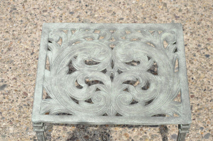 Landgrave Cast Classics Aluminum Leafy Scroll Green Garden Patio Side Table