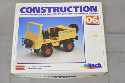 Vintage 1990s Eitech German Construction Model Erector Kit 06 Jeep Truck NOS