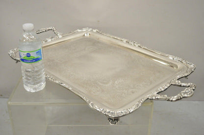 WM Rogers & Sons Spring Flowers 2092 Silver Plated 28" Platter Serving Tray