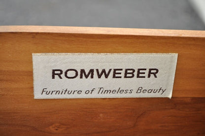 Romweber Hollywood Regency Dorothy Draper Style Burl Walnut Tall Chest Dresser