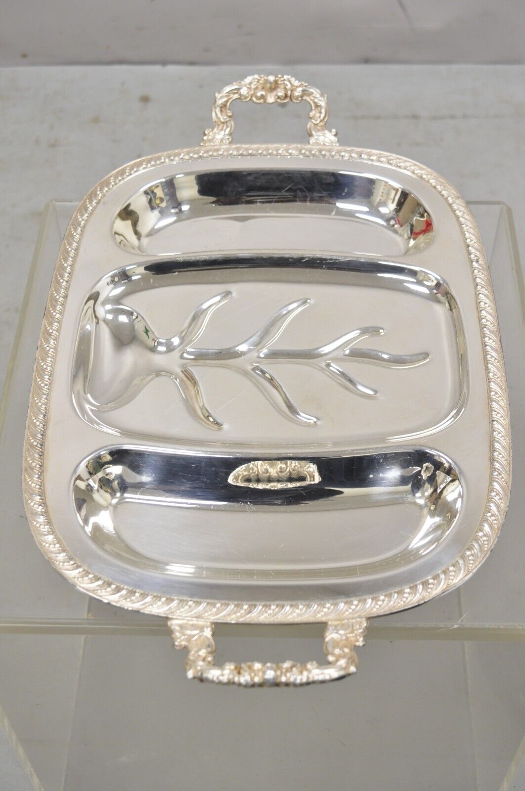 Antique JLS EPC Silver Plated Victorian Cutlery Meat Tray Serving Platter