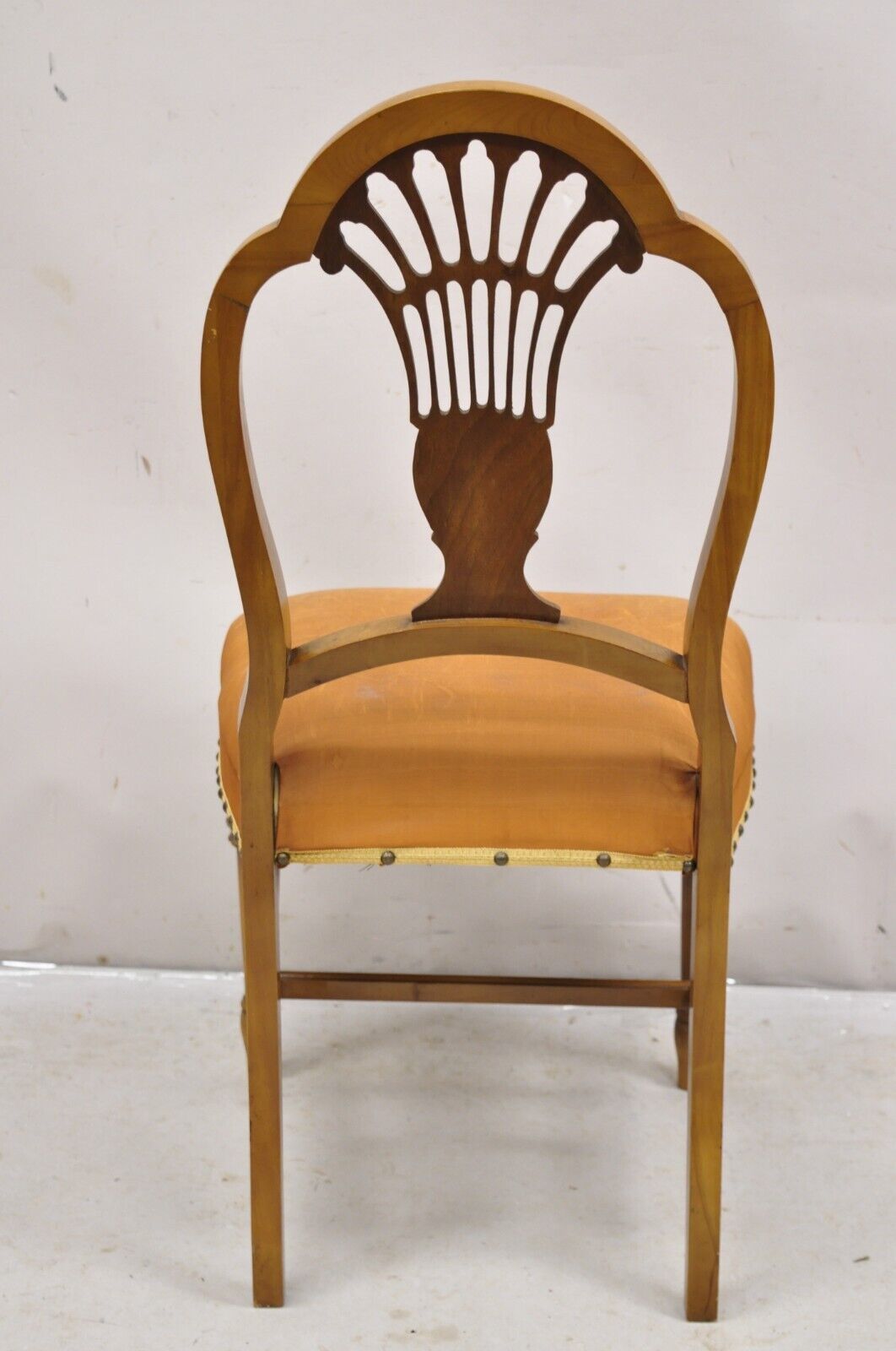 Vintage Joerns Bros Art Deco Walnut Fan Back Vanity Side Chair