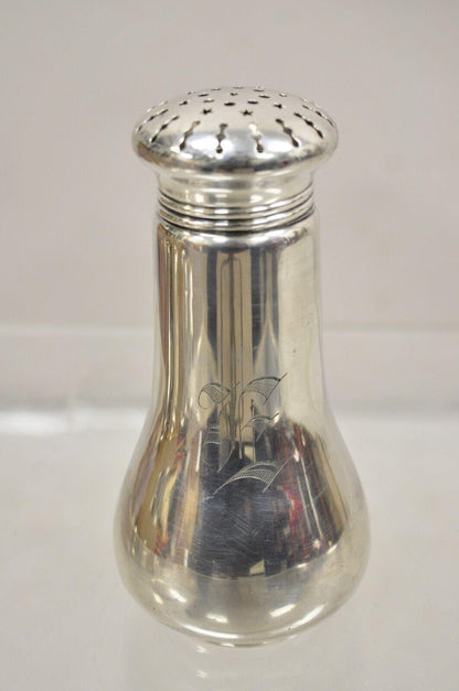 Antique Wilcox SP Co. 4281 Silver Plated Seasoning Spice Shaker "E" Monogram