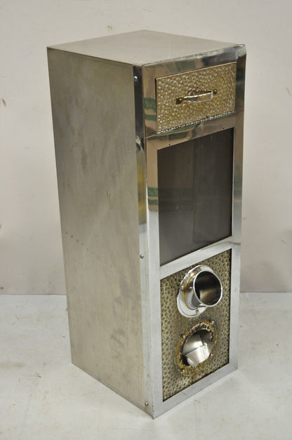 Vintage Stainless Steel Industrial Restaurant Coffee  Bean Storage Dispenser