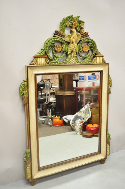 Vintage French Victorian Neoclassical Style Bird 55" Wall Mirror with Arrows