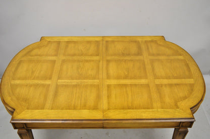 Vintage Karges Italian Provincial Parquetry Inlay Top Dining Table w/ 3 Leaves