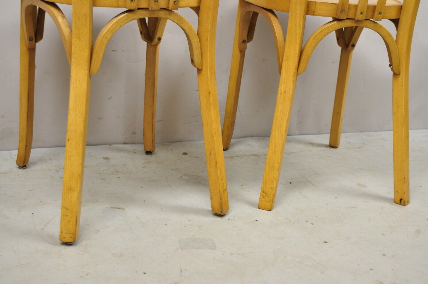 Vintage Baumann 83 Parisian Bistro Bentwood Dining Chairs - Set of 6