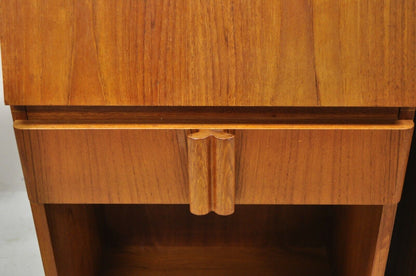 Vintage Mid Century Danish Modern Teak Bedside Cabinet Nightstands - a Pair