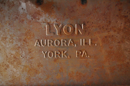 Vintage Lyon Aurora IL Steel Metal American Industrial 23" Stackable Storage Bin