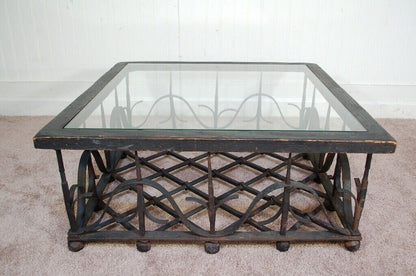 Antique Wrought Iron Mission Arts & Crafts Coffee Table Samuel Yellin Style