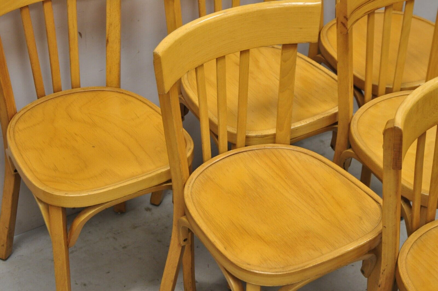 Vintage Baumann 83 Parisian Bistro Bentwood Dining Chairs - Set of 6