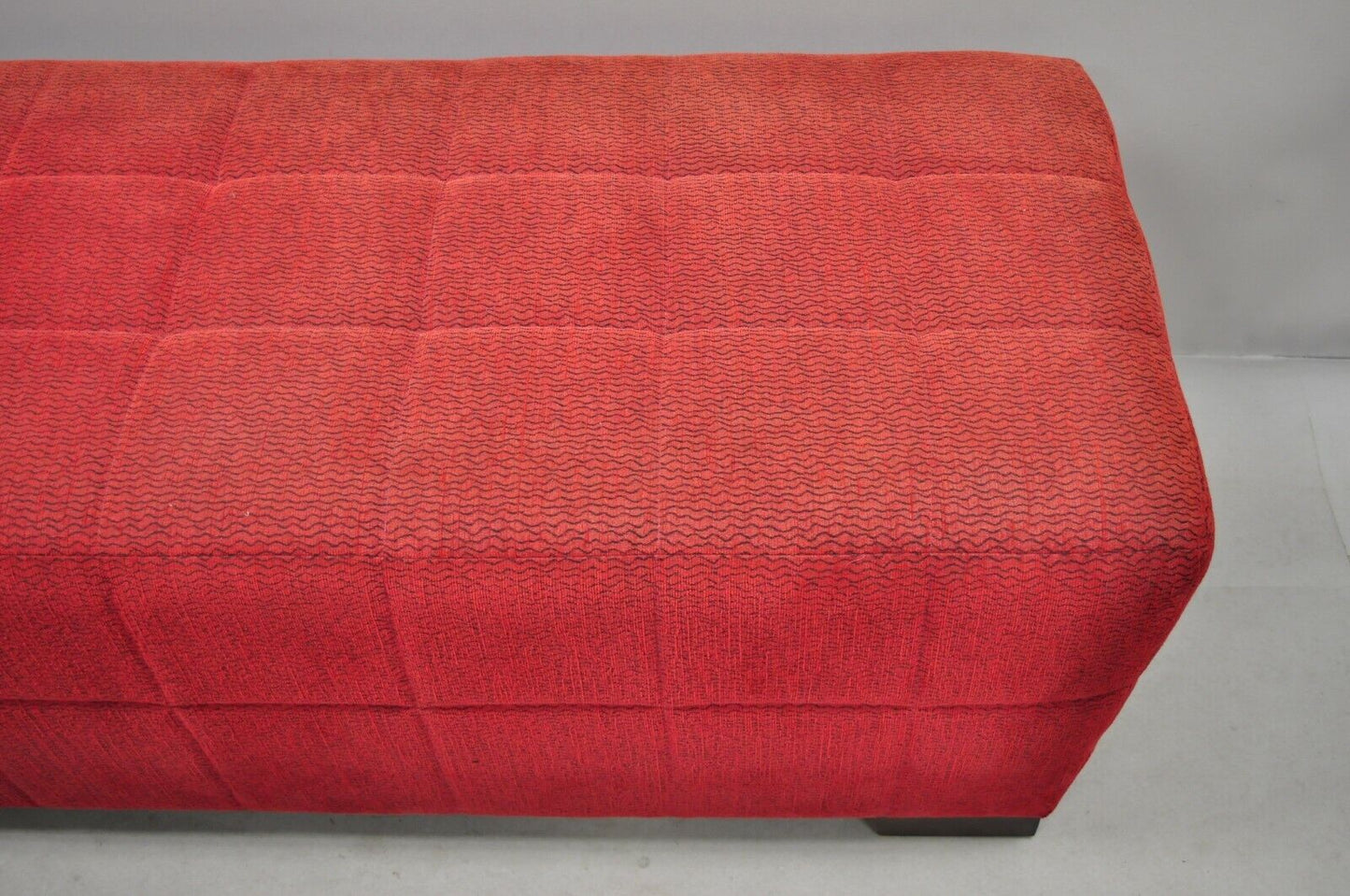 Directional Red Upholstered 56" Large Modern Charles Bench Seat Ottoman