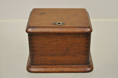 Antique English Victorian Mahogany Small 5.5" Tea Caddy Desk Box