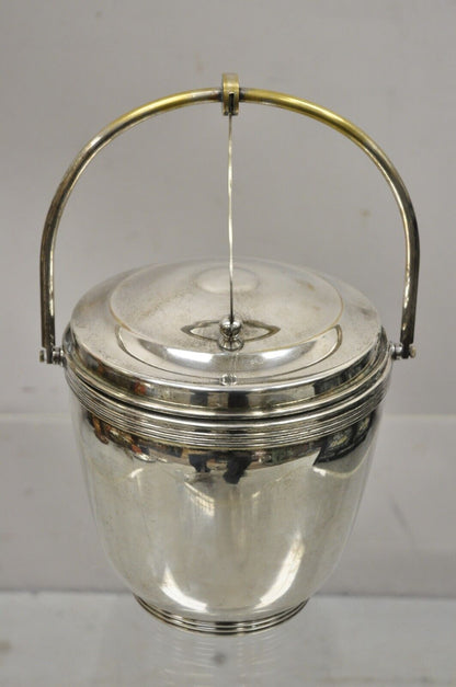 Vintage Sheffield Silver Co. Silver Plate Regency Reticulating Hinge Ice Bucket