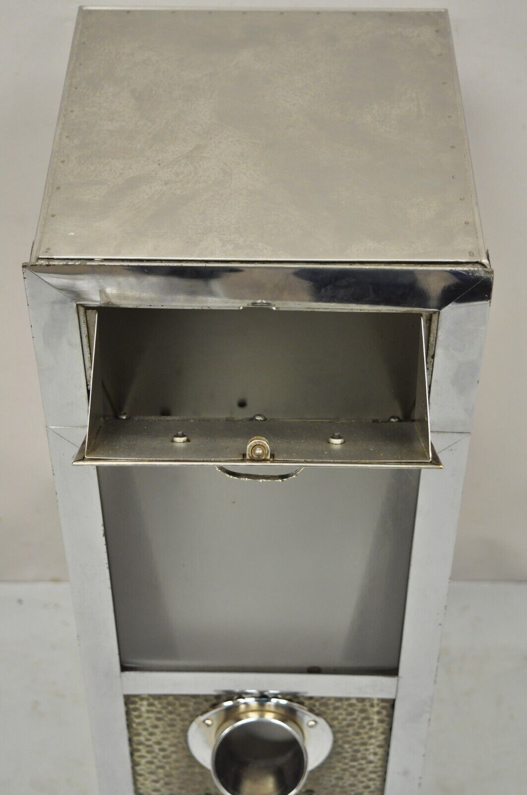 Vintage Stainless Steel Industrial Restaurant Coffee  Bean Storage Dispenser