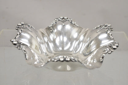 Vintage Victorian Silver Plated Handkerchief Candy Dish Fruit Bowl Berry Design